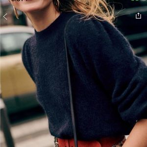 Sezane navy sweater
